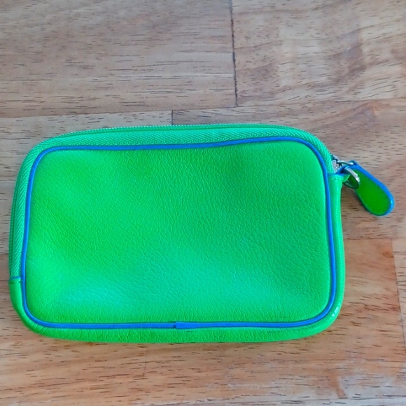 Baekgaard Change Purse/Pouch. Lime Green and Turqouise. Excellent Condition! - Picture 2 of 5